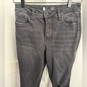 Kut from the Kloth Women's Donna Fab Ab Skinny Ankle Jeans in Black/Charcoal 2